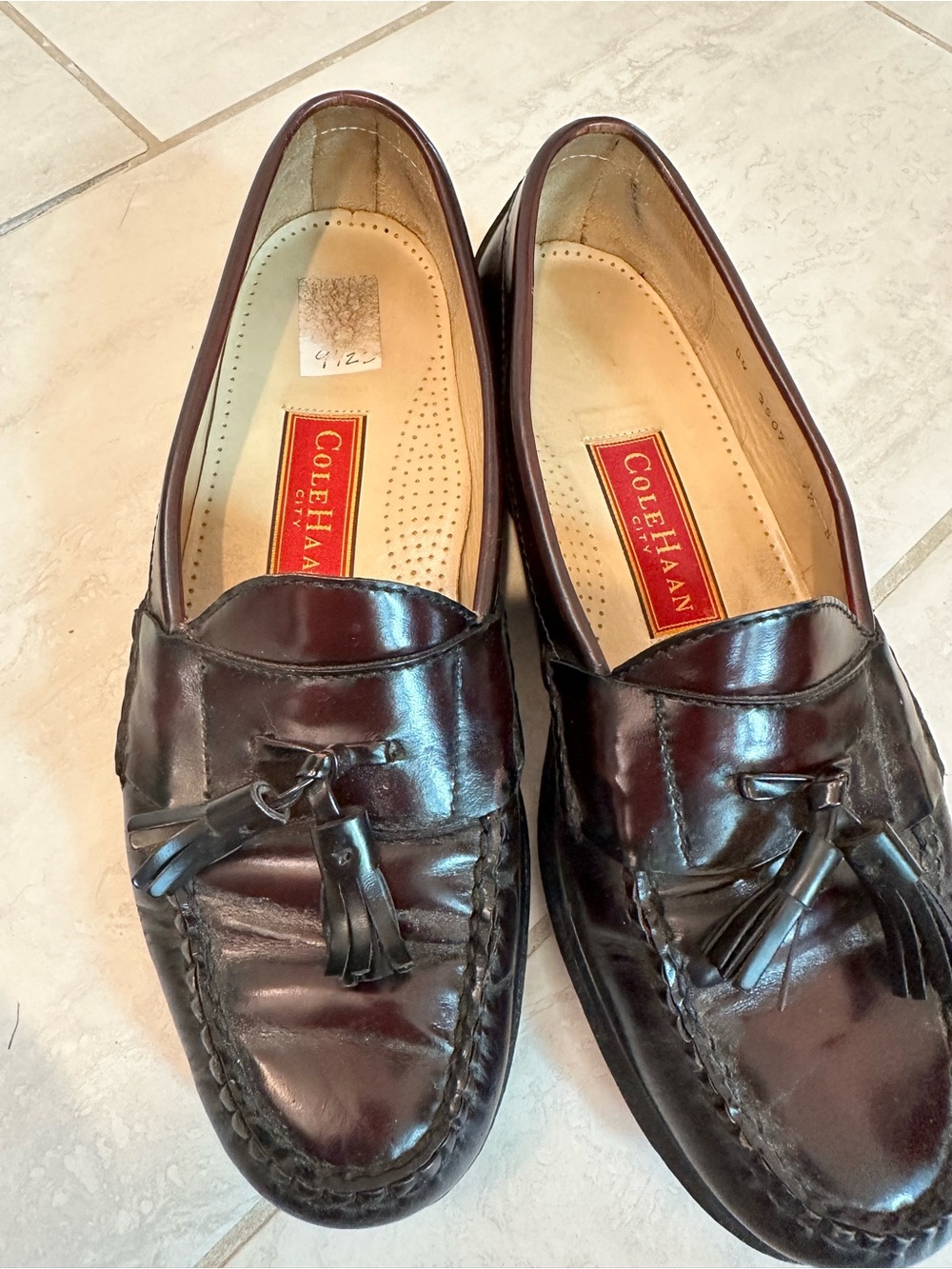 Cole Haan Men’s Dark Brown Leather Tassel Loafers